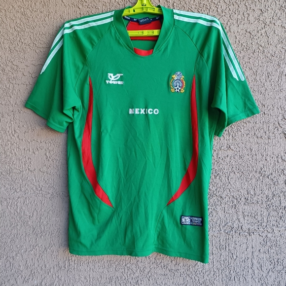 Tower | Shirts | Vintage Mexico National Soccer Jersey Green Large
